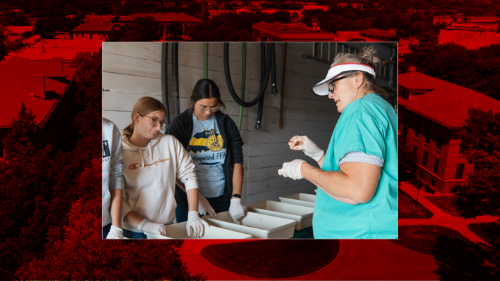 T.L. Meyer teaching youth at field day